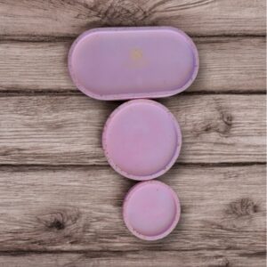 Alternative view of 3Pcs tray and round coasters