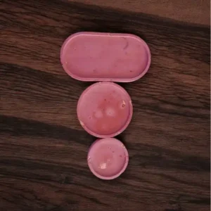 3Pcs Red and Copper tray and round coasters
