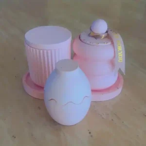 Candles gift set Pink and gold glitters x3 scented