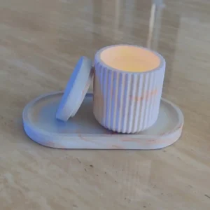 Striped Candle sandstone marble