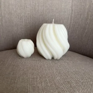 Wave Swirl Candle set Large and Small